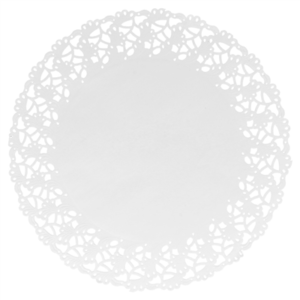 DENTELLES RONDES AJOURÉES  53 G/M2 Ø 27 CM BLANC PAPIER (250 UNITÉ)