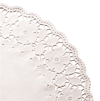 DENTELLES RONDES AJOURÉES  53 G/M2 Ø 42 CM BLANC PAPIER (250 UNITÉ)