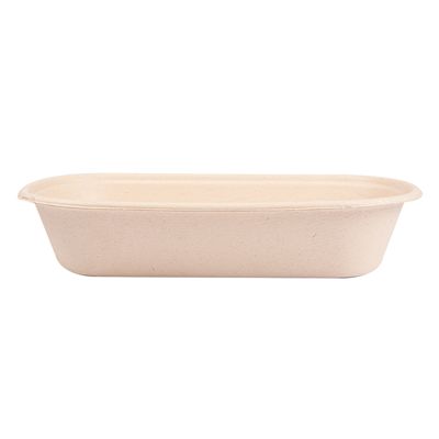 LUNCH BOXES 1 COMPART. 'BIONIC' 850 ML 23,5x13,1x4,6 CM NATUREL BAGASSE (500 UNITÉ) – Image 2