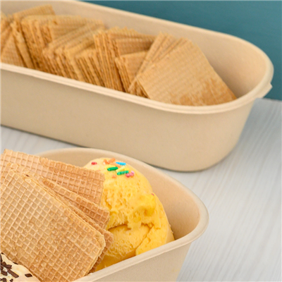 LUNCH BOXES 1 COMPART. 'BIONIC' 850 ML 23,5x13,1x4,6 CM NATUREL BAGASSE (500 UNITÉ) – Image 4
