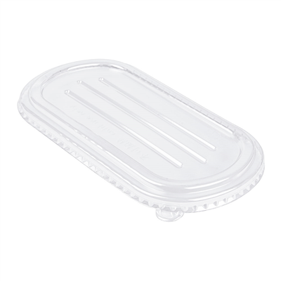 COUVERCLES POUR CODES 320.52/53 'BIONIC' 850 ML 23,6x13,5x1,3 CM TRANSPARENT PET (500 UNITÉ)