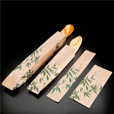 SACHETS BOULANGERIE 'FEEL GREEN' 32 G/M2 14+9x46 CM NATUREL KRAFT (500 UNITÉ) – Image 2