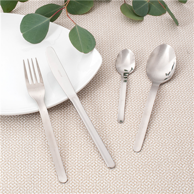 CUILLÈRES À SOUPE 'LÍNEA'  18,8 CM ARGENTE ACIER (12 UNITÉ) – Image 2