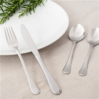CUILLÈRES À SOUPE 'MARLENE'  19,5 CM ARGENTE ACIER (12 UNITÉ)