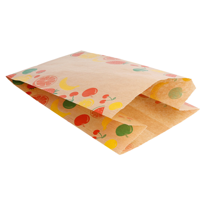 SACHETS PLATS POUR FRUITS 1/2 KG 32 G/M2 14+9x22 CM NATUREL KRAFT (500 UNITÉ) – Image 2