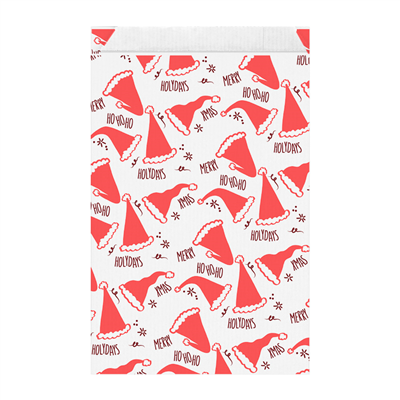 SACHETS PLATS LISERÉ 'SANTA' 60 G/M2 12+5x18 CM CELLULOSE (250 UNITÉ)