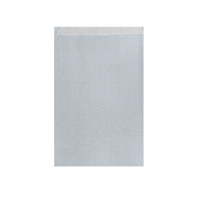 SACHETS PLATS  60 g/m2 12+5x18 CM ARGENTE KRAFT VERGÉ (250 UNITÉ)