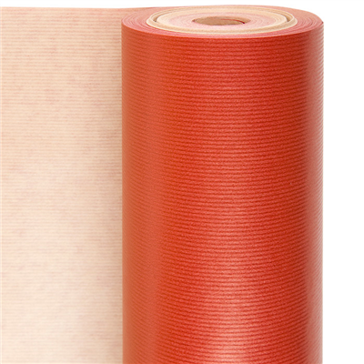 PAPIER CADEAU COULEUR UNIE  60 G/M2 0,70x100 M ROUGE KRAFT VERGÉ (1 UNITÉ) – Image 2