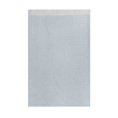 SACHETS PLATS  60 G/M2 19+8x35 CM ARGENTE KRAFT VERGÉ (250 UNITÉ)