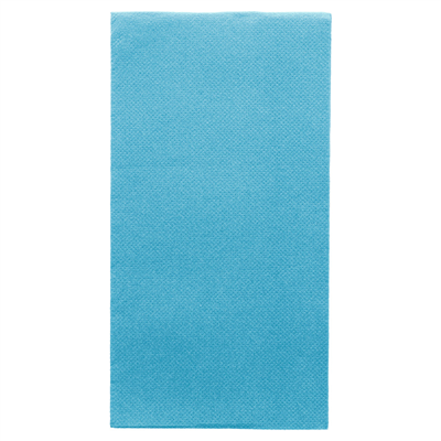 SERVIETTES ECOLABEL P. 1/8 'DOUBLE POINT' 18 G/M2 40x40 CM TURQUOISE OUATE (1200 UNITÉ)