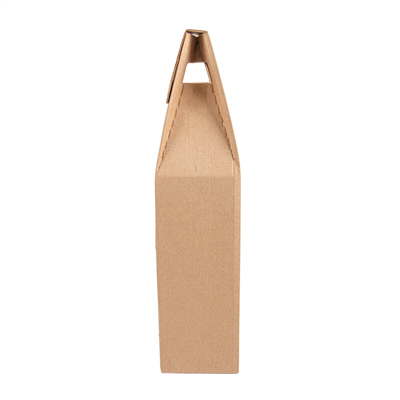 BOÎTES AVEC FENÊTRE 1 BOUTEILLE 'THEPACK' 565 G/M2 9x9x38,5 CM NATUREL CARTON ONDULÉ MICROCANAL (100 UNITÉ) – Image 3