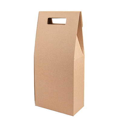 BOÎTES AVEC FENÊTRE 2 BOUTEILLES 'THEPACK' 565 G/M2 18x9x38,5 CM NATUREL CARTON ONDULÉ MICROCANAL (30 UNITÉ) – Image 2