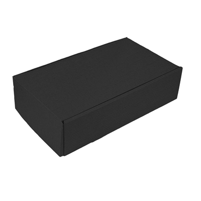COFFRETS 2 BOUTEILLES 'THEPACK' 565 G/M2 34x18,5x9 CM NOIR CARTON ONDULÉ MICROCANAL (50 UNITÉ)