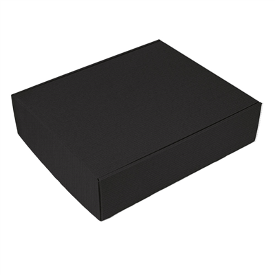 COFFRETS 3 BOUTEILLES 'THEPACK' 565 G/M2 34x28x9 CM NOIR CARTON ONDULÉ MICROCANAL (30 UNITÉ)