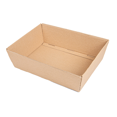 CORBEILLES 'THEPACK' 565 G/M2 29x21x9 CM NATUREL CARTON ONDULÉ MICROCANAL (30 UNITÉ)