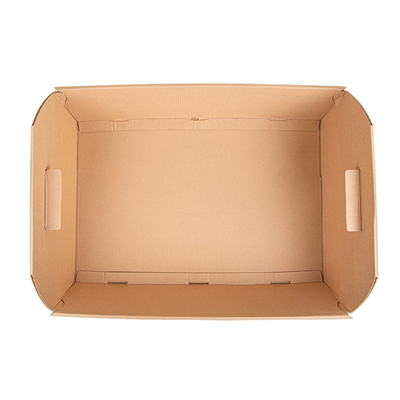 CORBEILLES 'THEPACK' 565 G/M2 40x30x12 CM NATUREL CARTON ONDULÉ MICROCANAL (30 UNITÉ) – Image 3