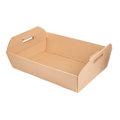 CORBEILLES 'THEPACK' 565 G/M2 40x30x12 CM NATUREL CARTON ONDULÉ MICROCANAL (30 UNITÉ)