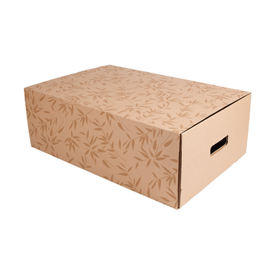 PLATEAUX "TRAITEUR" + ÉTUI 'THEPACK FEEL GREEN' 460 G/M2 59x38x20 CM NATUREL CARTON ONDULÉ MICROCANAL (15 UNITÉ)