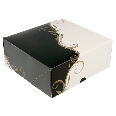 BOÎTES PATISSERIES SANS FENÊTRE 'THEPACK CLASSIC' 250 G/M2 21x21x7,5 CM BLANC CARTON ONDULÉ NANO-MICRO (200 UNITÉ)