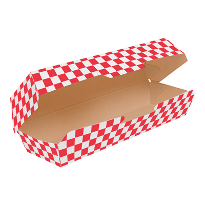 COQUILLES "HOT DOG" 'THEPACK FITIPALDI' 230 G/M2 23,2x9x6,3 CM ROUGE/NATUREL CARTON NANO-MICRO (450 UNITÉ)