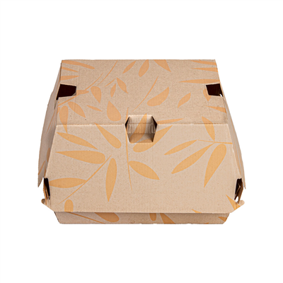 BOÎTES HAMBURGER 'THEPACK FEEL GREEN' 220 G/M2 14,7x14x7 CM NATUREL CARTON NANO-MICRO (500 UNITÉ) – Image 2
