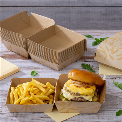 BOÎTES HAMBURGER 'THEPACK FEEL GREEN' 220 G/M2 14,7x14x7 CM NATUREL CARTON NANO-MICRO (500 UNITÉ) – Image 7