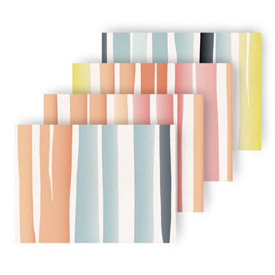 SETS DE TABLE OFFSET 'BAYADÈRES'  70 G/M2 30x42 CM QUADRICHROMIE CELLULOSE (2000 UNITÉ)
