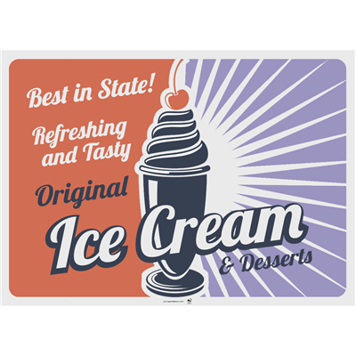 SETS DE TABLE 'VINTAGE - ICE CREAM & SWEETS'  70 G/M2 31x43 CM QUADRICHROMIE CELLULOSE (2000 UNITÉ) – Image 2