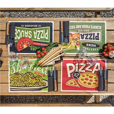 SETS DE TABLE 'VINTAGE - PIZZA'  70 G/M2 31x43 CM QUADRICHROMIE CELLULOSE (2000 UNITÉ) – Image 6