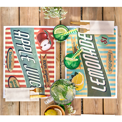 SETS DE TABLE 'VINTAGE - JUICES'  70 G/M2 31x43 CM QUADRICHROMIE CELLULOSE (2000 UNITÉ) – Image 6