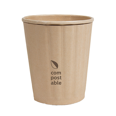 GOBELETS BOISSONS CHAUDES DOUBLE PAROI  240 ML 288 + 210 G/M2 Ø8/5,2x9,5 CM NATUREL CARTON (1000 UNITÉ)