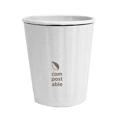GOBELETS BOISSONS CHAUDES DOUBLE PAROI  240 ML 288 + 210 G/M2 Ø8/5,2x9,5 CM BLANC CARTON (1000 UNITÉ)