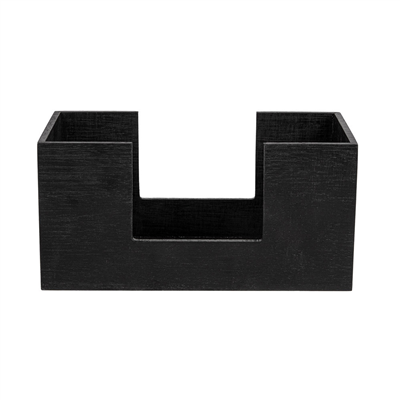 DISTRIBUTEUR SERVIETTES   21x11x10 CM NOIR BAMBOU (1 UNITÉ) – Image 2