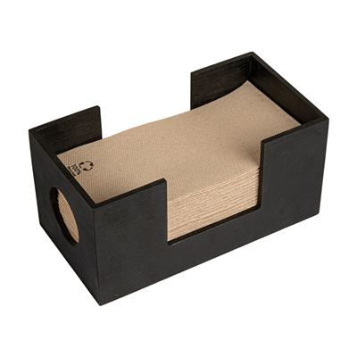 DISTRIBUTEUR SERVIETTES   21x11x10 CM NOIR BAMBOU (1 UNITÉ) – Image 4
