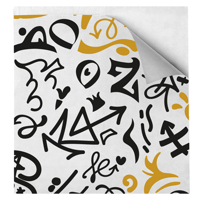 PAPIER INGRAISSABLES OUVERT 2 CÔTÉS 'PFAS FREE' GRAFFITI 35 G/M2 16x16,5 CM BLANC PARCH.INGRAISSABLE (500 UNITÉ)