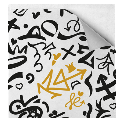 PAPIER INGRAISSABLES OUVERT 2 CÔTÉS 'PFAS FREE' GRAFFITI 35 G/M2 17x18 CM BLANC PARCH.INGRAISSABLE (500 UNITÉ)