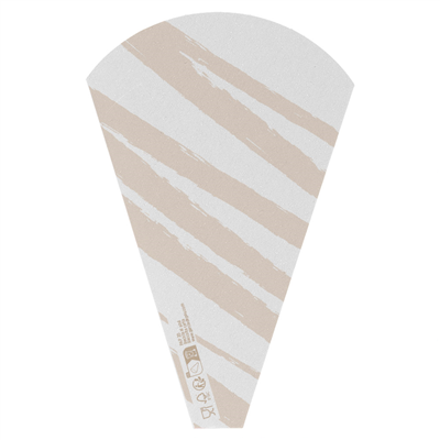 CÔNES CRÊPES 'THEPACK ZEBRA' 220 G/M2 12x2,5x19 CM BLANC CARTON ONDULÉ NANO-MICRO (2000 UNITÉ)