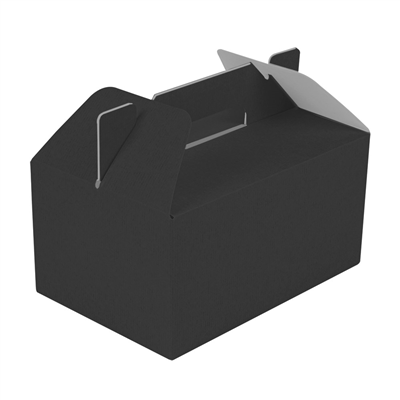 BOÎTES TRANSPORT DE REPAS 'THEPACK' 330 G/M2 28x20x15 CM NOIR CARTON ONDULÉ MICROCANAL (100 UNITÉ)