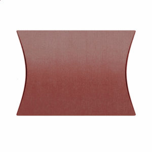 BOÎTES OREILLER 'THEPACK'  240 G/M2 32,6x25x6 CM BORDEAUX CARTON ONDULÉ NANO-MICRO (500 UNITÉ)