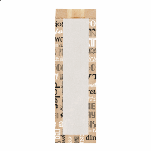 SACHETS AVEC FENÊTRE 'PAROLE' 38 G/M2 9+4,5x30 CM NATUREL PARCH.INGRAISSABLE+PAPIER CRISTAL (250 UNITÉ)