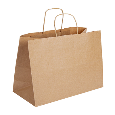 SAC BOUTIQUE ANSES CORDON  100 G/M2 40+15x32 CM NATUREL KRAFT (150 UNITÉ)