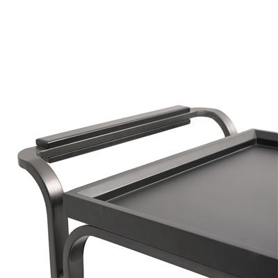 CHARIOT À LIQUEURS 'ARROW'  96x50x83 CM NOIR MAT INOX (1 UNITÉ) – Image 4
