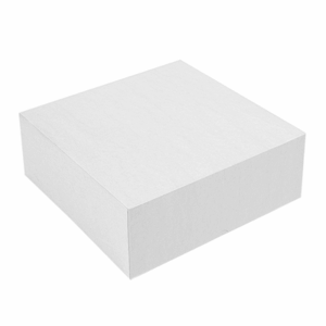 BOÎTES GÂTEAUX CARRÉES 'THEPACK' 250 G/M2 34x34x10 CM BLANC CARTON ONDULÉ NANO-MICRO (100 UNITÉ)
