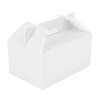 BOÎTES TRANSPORT DE REPAS 'THEPACK' 330 G/M2 30x18x30 CM BLANC CARTON ONDULÉ MICROCANAL (100 UNITÉ)