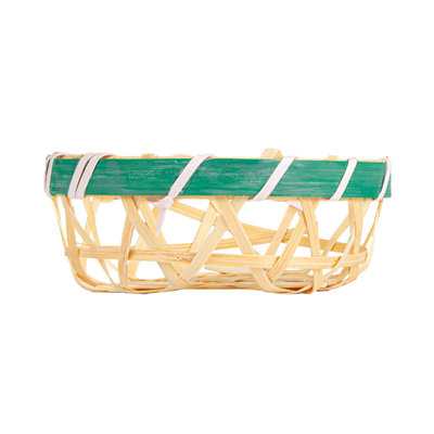 PANIERS  Ø 8x3 CM NATUREL/VERT BAMBOU (20 UNITÉ) – Image 2