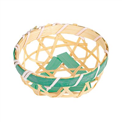 PANIERS  Ø 8x3 CM NATUREL/VERT BAMBOU (20 UNITÉ)