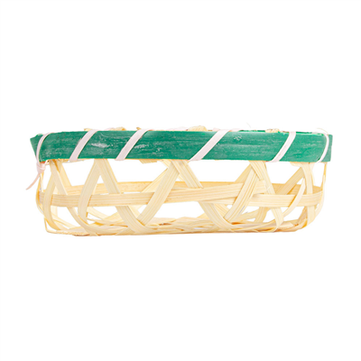 PANIERS  Ø 10x3 CM NATUREL/VERT BAMBOU (20 UNITÉ) – Image 2