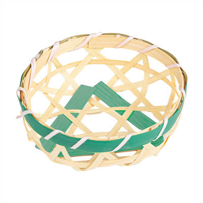 PANIERS  Ø 10x3 CM NATUREL/VERT BAMBOU (20 UNITÉ)