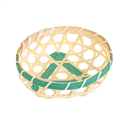 PANIERS  Ø 12x3 CM NATUREL/VERT BAMBOU (20 UNITÉ)