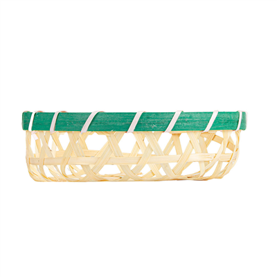 PANIERS  Ø 12x3 CM NATUREL/VERT BAMBOU (20 UNITÉ) – Image 2